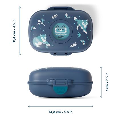 Fiambrera infantil Monbento Snack blue Wolf