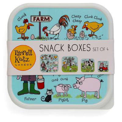 Set 4 fiambreras snack Granja