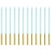 Set de 12 espelmes llargues blau/daurat