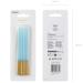 Set de 12 espelmes llargues blau/daurat