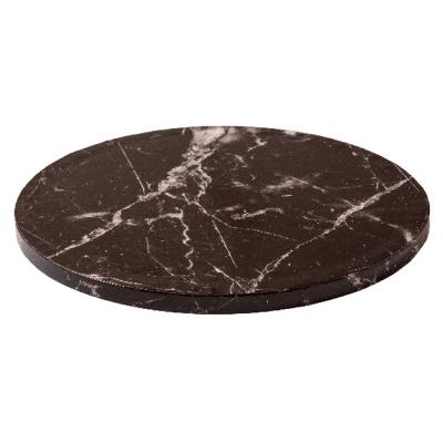 Base pastissos rodona marbre negre 25x1,2 cm