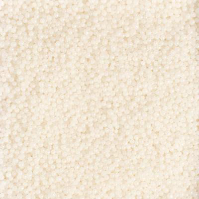 Sprinkles mini perles de sucre 2 mm blanc brillant
