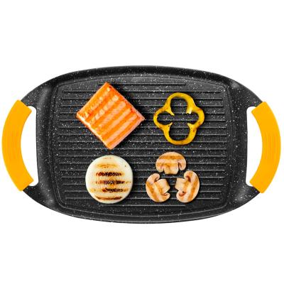 Grill planxa ondulada antiadherent 36x23 cm