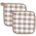 Set 2 protectors de cuina 100% cot Vichy taupe