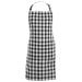 Davantal de cuina 100% cot Vichy negre