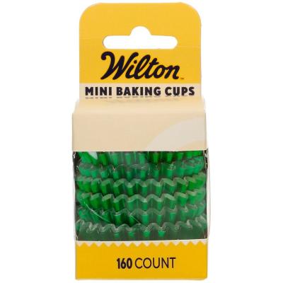 Paper mini cupcakes met�l.lic x160 verd