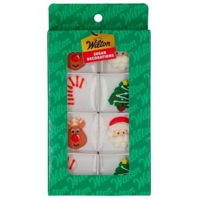 Set 8 decoracions de sucre Wilton Merry Christmas