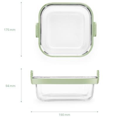 Cistell quadrat vidre air fryer Lekue