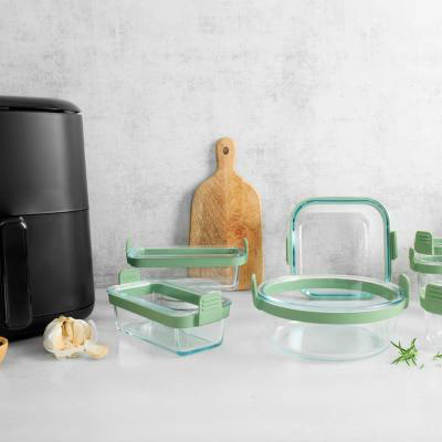 Cistell quadrat vidre air fryer Lekue