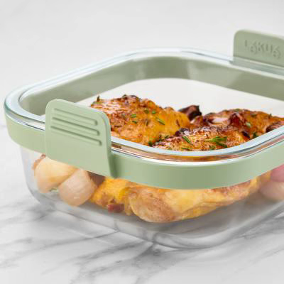 Cistell quadrat vidre air fryer Lekue