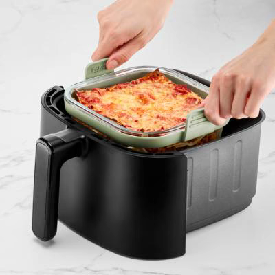 Cistell quadrat vidre air fryer Lekue