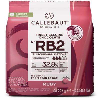 Cobertura xocolata Ruby Callebaut 400 g