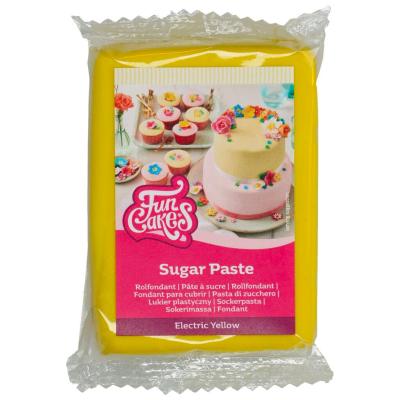 Fondant Funcakes 250 g groc elctric