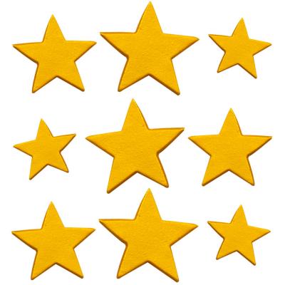 Set 9 decoracions de sucre estrelles daurades