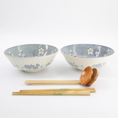 Set regal 2 bols Ramen Fujisakura Gray blue 21 cm