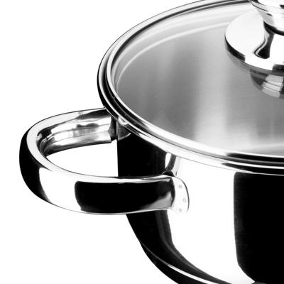 Cassola acer Inoxibar Ecco amb tapa vidre