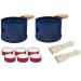 Set regal 2x Raclette La Lune blue