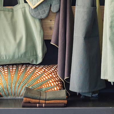 Drap de cuina cot� reciclat Lars olive