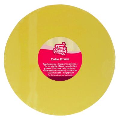 Base pastissos rodona 25 cm Matt groc