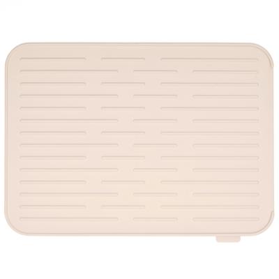 Escorreplats silicona amb sortida aigua soft beige