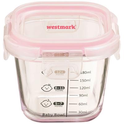 Pot vidre amb mesures i tapa Baby bowl quad 200 ml