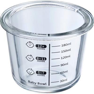 Pot vidre amb mesures i tapa Baby bowl rod� 200 ml