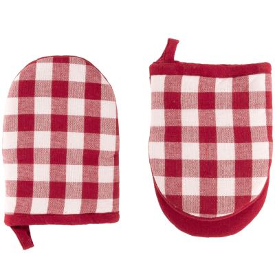 Set 2 agafadors de cuina 100% cot� Vichy vermell