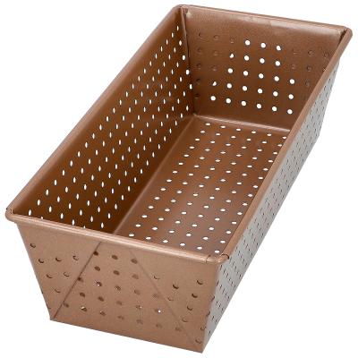 Motllo rectangular pa perforat daurat 25 cm