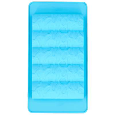 Motllo 5 barres energia xoco silicona blau
