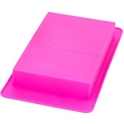 Motllo 5 barres energia xoco silicona rosa