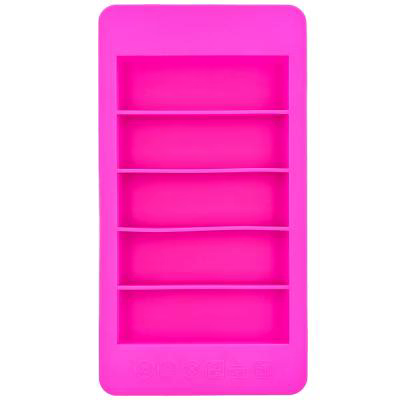 Motllo 5 barres energia xoco silicona rosa