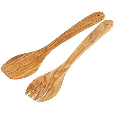 Set 2 coberts amanida fusta olivera 30 cm