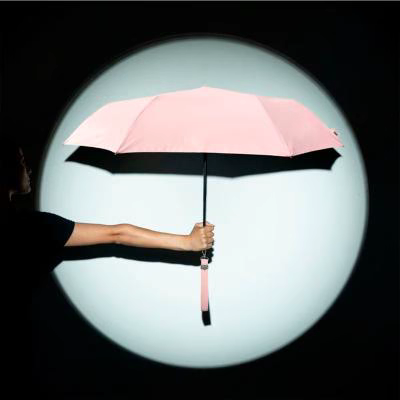 Paraigua plegable autom�tic antivent Strap rose