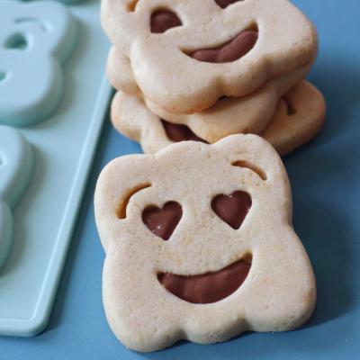 Motllo silicona Biscuit Kawai Cookie 8 cav.