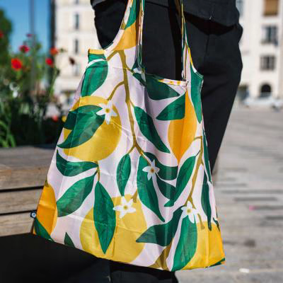 Bossa compra plegable reciclada Lemon