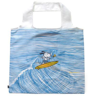 Bossa compra plegable reciclada Surfing Snoopy