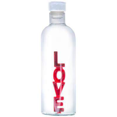 Ampolla amb tap vidre LOVE 1,1 L