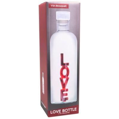 Ampolla amb tap vidre LOVE 1,1 L