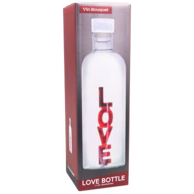 Ampolla amb tap vidre LOVE 1,1 L