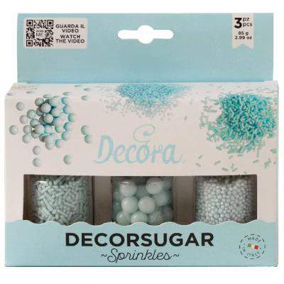 Set Sprinkles sucre Pearly 85 g blau clar