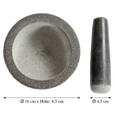 Morter de granit amb m� 16 cm