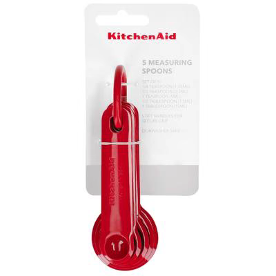 Joc 5 culleres mesuradores Kitchen Aid red