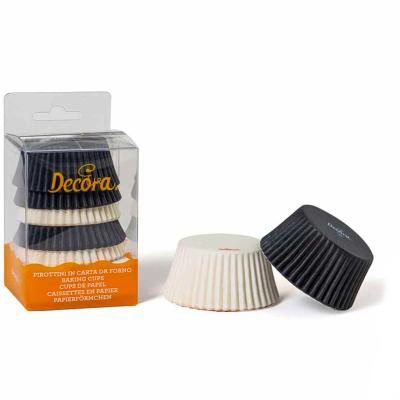 Paper cupcakes x75 Blanc i negre
