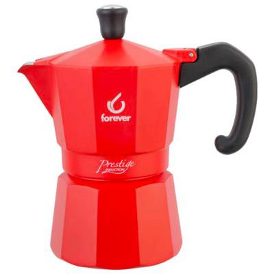 Cafetera italiana Moka Prestige inducci� 3 tz red