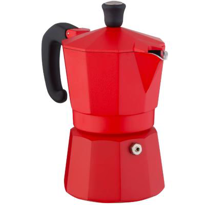 Cafetera italiana Moka Prestige inducci� 3 tz red
