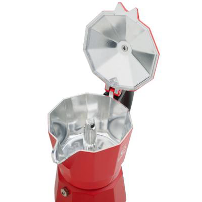 Cafetera italiana Moka Prestige inducci� 3 tz red