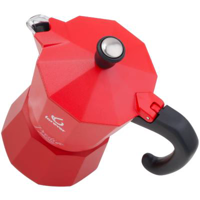 Cafetera italiana Moka Prestige inducci� 3 tz red