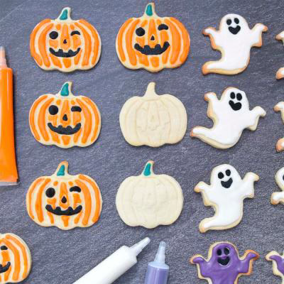 Set 4 tubs decoraci� xocolata Halloween