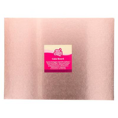 Base pastissos rectangular 40x30 cm daurada rose