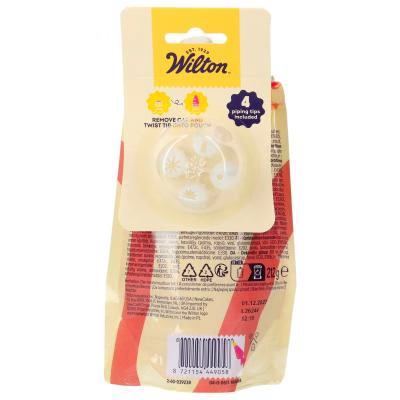Tub gla�a Wilton amb 4 boquilles 212 g vermell